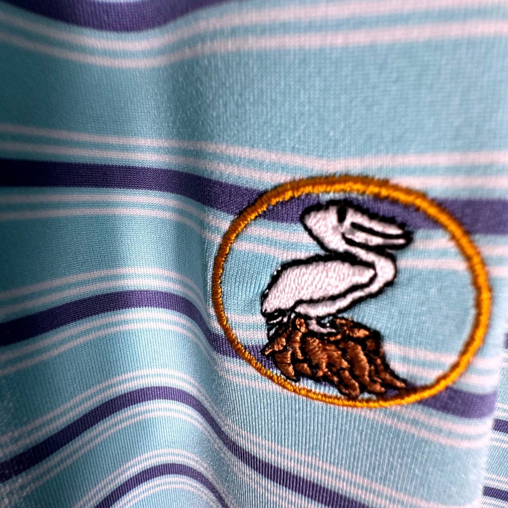 Peter Millar Polo Shirt Mens L Summer Comfort Performance Pelican Hill Golf - Picture 5 of 9